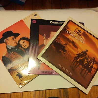 Lot Of 3 John Wayne Laserdisc Red River The Searchers 5 Disks Vintage 1990s - Image 1 of 4