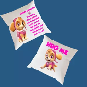 Paw Patrol Skye Worry Cushion Cover White Cushion - Children / Kids - - - Picture 1 of 3