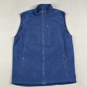 SCOTTeVEST Vest Mens Large Blue Fireside Fleece Hidden Pockets Travel SV-FFM - Picture 1 of 10