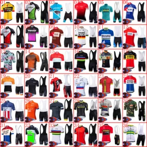 cycling jersey and bib shorts set mens 2021 summer bike outfits bicycle clothing - Picture 1 of 48