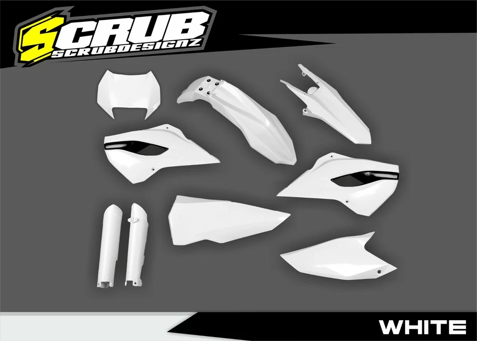 Husaberg 2013 2014 TE FE 125/250/300/350/450/501 White Plastic Body Kit - Image 1 of 1