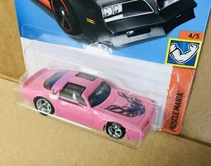 Hot Wheels Custom Made `77 Pontiac Firebird Trans Am Pink & White Interior & RR - Picture 1 of 6