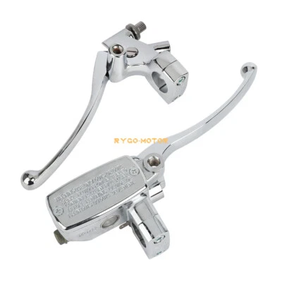 1" Motorcycle Handlebar Hydraulic Brake Master Cylinder & Clutch Lever Chrome - Image 1 of 4