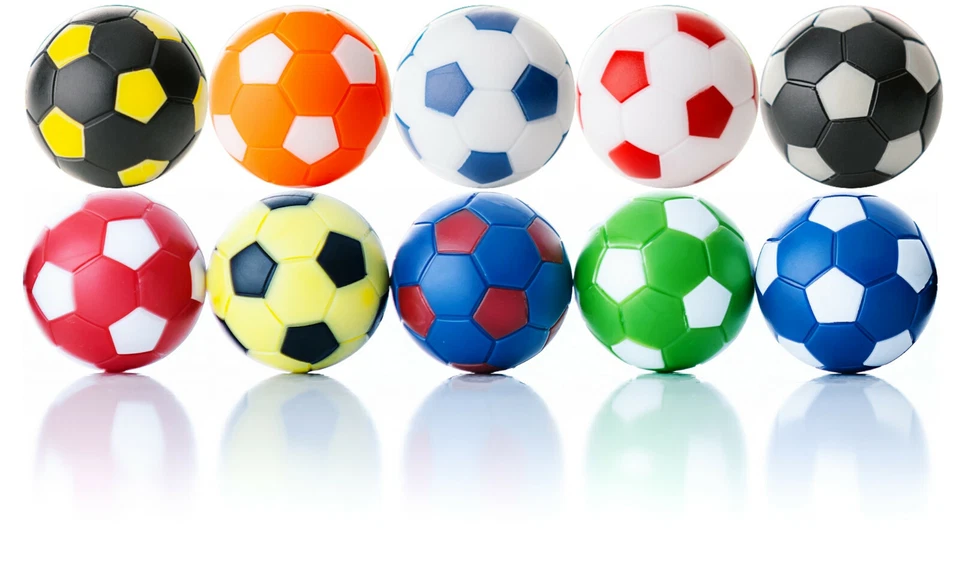 10er Set bunte Kickerbälle Winspeed by Robertson 35mm Kickerball Verein Kicker