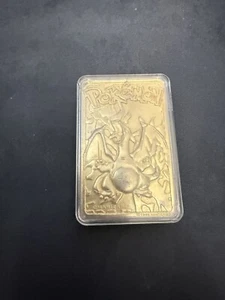 23K Gold Plated CHARIZARD Trading Card 1999 Burger King Pokemon - Picture 1 of 1
