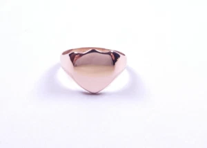 Rose gold signet ring 9 carat size Q Birmingham 1912 - Picture 1 of 7