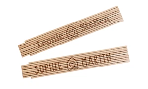 Personalisierter Zollstock mit Gravur | Geschenk für Paare, Richtfest & Einzug - Bild 1 von 7