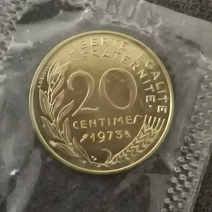 20 CENTIMES MARIANNE 1973 FDC FRANKREICH / VERSIEGELT AUS DER SCHATULLE - Bild 1 von 3