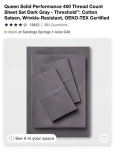 Queen Size Sheets - Threshold 400 Thread Count - Picture 1 of 1