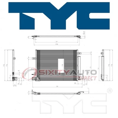 TYC AC Condenser for 2013-2015 Cadillac ATS AC Air Conditioning Heating au - Image 1 of 4