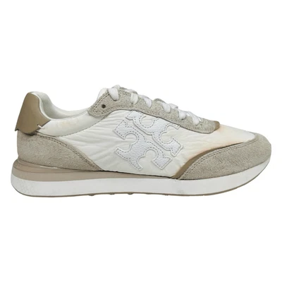 Tênis Tory Burch Destiny Trainer tamanho 8.5 branco/creme couro com cadarço - Imagem 1 de 4