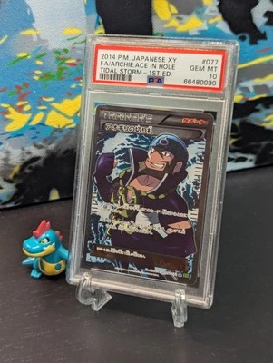 2014 ☠️ Pokemon JPN XY Tidal Storm 1st Ed Archie's Ace In The Hole #77 PSA 10 ✨ - Image 1 of 3
