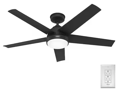 Hunter Skyflow 52 in. Indoor/Outdoor Matte Black Standard Ceiling Fan - Image 1 of 3
