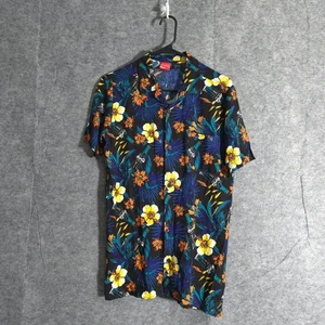 Coca-Cola Mens Hawaiian Shirt Floral Tropical Button Down Short Sleeve Sz Small - Picture 1 of 10