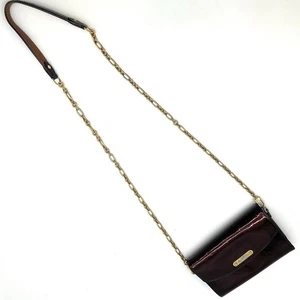 Louis Vuitton Monogram Vernis Chain Wallet Shoulder Bag Clutch Burgundy Red Auth - Picture 1 of 9