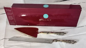 Wallace Plateros Antiguo Barroco Juego de Servir Pasteles de Novia NUEVO EN CAJA Plateado - Imagen 1 de 9
