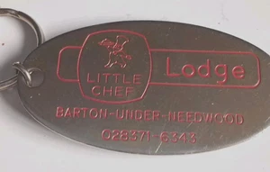 VINTAGE Olde Metal Keyring Food Lunch litter Chef restaurant cafeteria - Picture 1 of 6