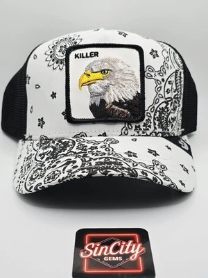 Sombrero de camionero Goorin Bros The Farm SnapBack asesino águila cachemira NUEVO auténtico Foto 1 de 4