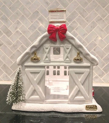 White Barn B&BW 2018 Christmas Holiday Barn Luminary Candle Holder Red Truck NEW - Image 1 of 4