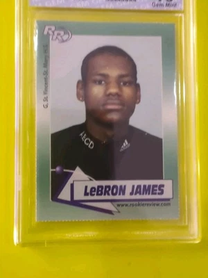 📈HOT RC📈 2002 Rookie Review Basketball LEBRON JAMES ROOKIE RC, GEM MINT 10 - Image 1 of 3