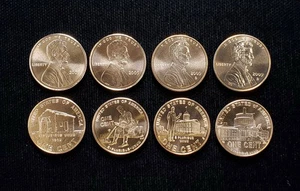 8 pc set 2009 P D Lincoln Cent Bicentennial Copper 1c BU MS SP Satin Finish - Picture 1 of 1