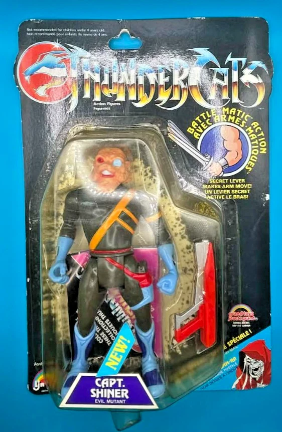 Figura de acción Evil Mutant 6" de colección 1986 nueva sin usar, en caja LJN Thundercats Captain Shiner Foto 1 de 2