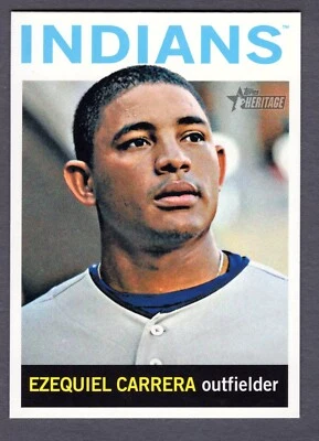 2013 TOPPS HERITAGE EZEQUIEL CARRERA CARD #362 **NM-MT** CLEVELAND INDIANS - Image 1 of 2