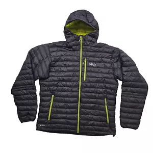 Rab Mens Microlight Alpine Down Pertex gray Puffer Hooded Coat Jacket size XL - Picture 1 of 8
