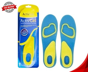 Herren Activ Gel Einlegesohlen - Fußgewölbestütze, Sport Komfort, weiche Polsterung für Schuhe. - Bild 1 von 4