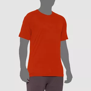 $95 Altra Men Orange Crew-Neck Tee Short-Sleeve Mesh Running T-Shirt Top Size S - Picture 1 of 1