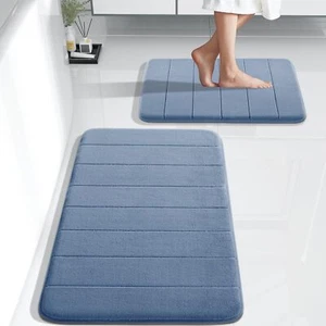 Bathroom Rugs Sets 2 Piece Soft Absorbent Memory Foam Bath Mats Set Dry Fast ... - Picture 1 of 6
