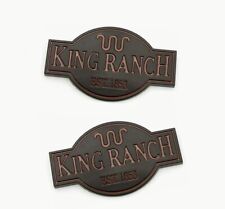 2Pcs King Ranch Emblems Side Fender Door Rear Tailgate Badge Nameplate Black/Red