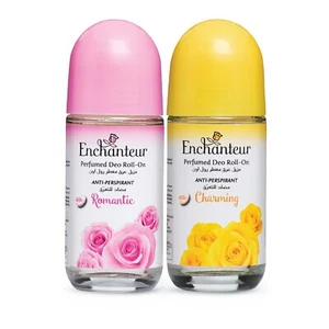 Enchanteur Romantic Roll-On Deodorant for Women, 50ml with Roses & Jasmine Extra - Picture 1 of 5
