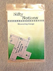 Nifty Notions 7152 MEASURING GAUGE 14 measurements 1/8-2" Aluminum Taiwan NIP - Picture 1 of 6