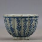 China altes antikes Porzellan ming wangli blau-weiß Handmalerei Blumentasse