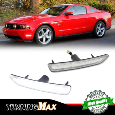 Luces de señalización LED delanteras blancas claras para Ford Mustang 2010-14 Direct Fit Foto 1 de 4