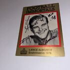 Lance Alworth ?Bambi?  Hof Chargers Signed Football Immortal Card