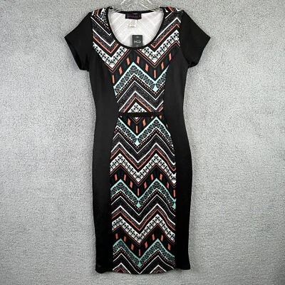Vestido Annabelle para mujer negro multicolor Chevron dorado herrajes talla mediana nuevo con etiquetas Foto 1 de 4
