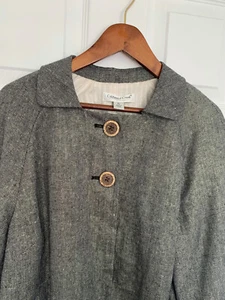 Coldwater Creek, Jacket, Silver Gray Metallic, Linen Blend, Womens PL, NEW - Picture 1 of 11