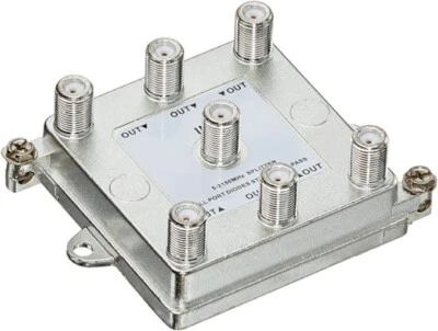 LEVITON Structured Media 1x6 (6-Way) 2GHz Passive Video Splitter - Image 1 of 3
