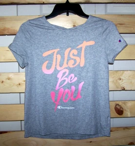 Just Be You by Champion Girl's Gray Short Sleeve T-Shirt Size 14/16 EUC - Picture 1 of 3
