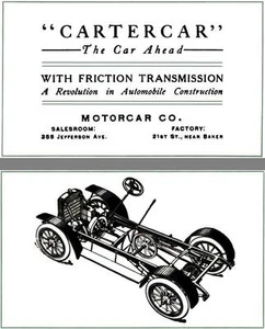 Cartercar 1909 - Cartercar El coche por delante con transmisión de fricción - Imagen 1 de 1