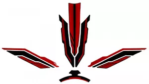 Juego almohadilla depósito rodillera moto rojo compatible para Kawasaki Z650 - Imagen 1 de 8