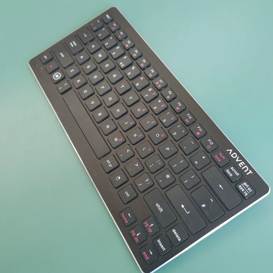 Advent UK Wireless Keyboard K312, Nano USB Receiver. Portable! No Battery Cover. - Image 1 of 4