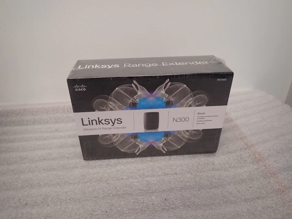 Brand New Sealed - Linksys N300 RE1000-NP Wireless N-Range Extender WiFi Boost - Image 1 of 1