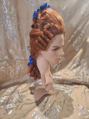 Parrucca Uomo 1700 Costume Storico Rosso Tiziano OTTUPUS - Immagine 1 di 4