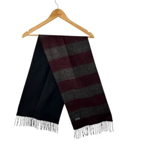Vintage Abercrombie & Fitch Merino Wool Scarf Striped Made in Japan Unisex Adult - Picture 1 of 5