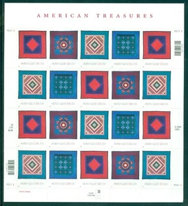 US 3524-3527 American Treasurers, Quilts,  Complete Sheet/20, Mint NH - Picture 1 of 1