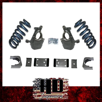 Kit de bobinas flip 2007-2017 Silverado Sierra 1500 5"F 7"R eixo rebaixamento queda - Imagem 1 de 4
