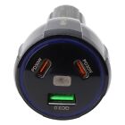 90W LED 3 Ports Car Charger High Quality Fast Charge PD USB C Type C Adapter